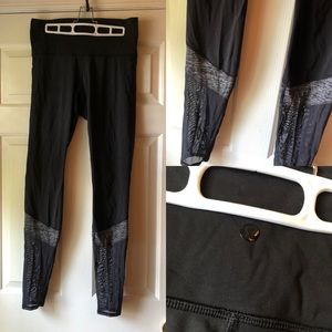 Lululemon Black Gray Mesh Full Legging